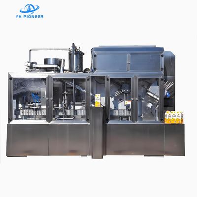 Maszyna do wypełniania kartonów z dachu ze stali nierdzewnej 304 316 Materiał do higienicznego pakowania soków Kompaktny 3300mm Długość Przestrzeń Optymalizowana konstrukcja